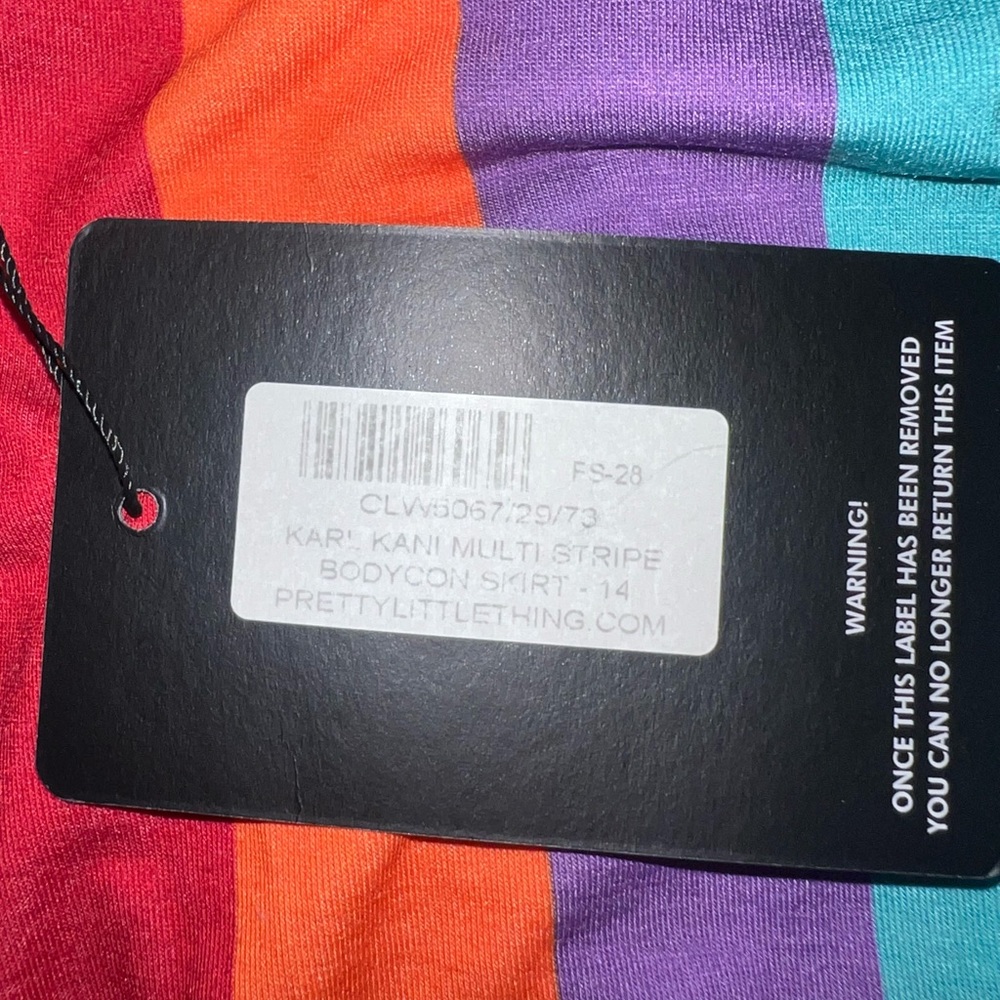 Karl Kanu for Pretty Little Thing bodycon skirt new with tags size USA 10 - Picture 3 of 4